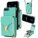 Custodia per telefono a portafoglio con scheda hardware con cerniera, For iPhone SE 2022 / SE 2020 / 8 / 7, For iPhone 8 Plus / 7 Plus, For iPhone 6s Plus / 6 Plus, For iPhone 6s / 6