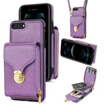 Custodia per telefono a portafoglio con scheda hardware con cerniera, For iPhone SE 2022 / SE 2020 / 8 / 7, For iPhone 8 Plus / 7 Plus, For iPhone 6s Plus / 6 Plus, For iPhone 6s / 6