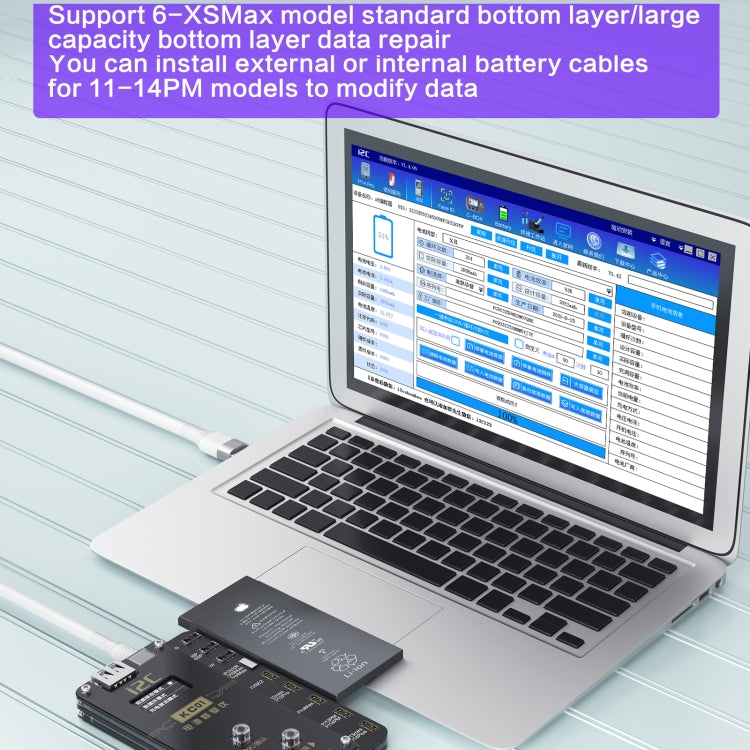 i2C KC01 Strumento completo multifunzione per la riparazione della batteria per iPhone 6-14 Pro Max, Standard Version