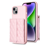 Custodia per telefono in pelle rombica a portafoglio orizzontale, For iPhone 14, For iPhone 14 Plus, For iPhone 14 Pro, For iPhone 14 Pro Max