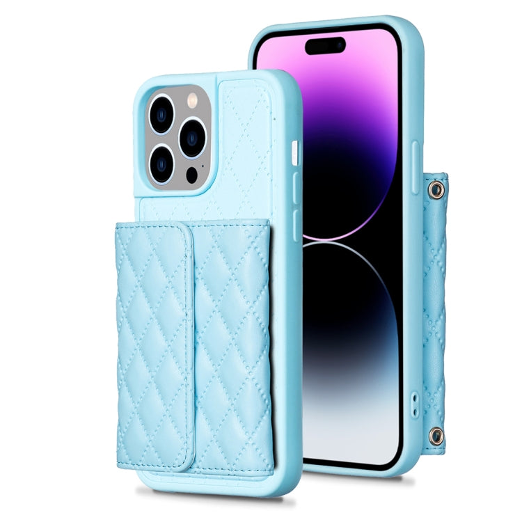 Custodia per telefono in pelle rombica a portafoglio orizzontale, For iPhone 14, For iPhone 14 Plus, For iPhone 14 Pro, For iPhone 14 Pro Max