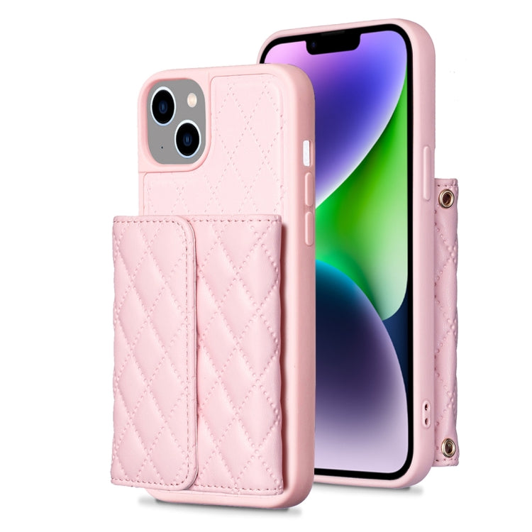 Custodia per telefono in pelle rombica a portafoglio orizzontale, For iPhone 13, For iPhone 13 Pro, For iPhone 13 Pro Max, For iPhone 12 / 12 Pro