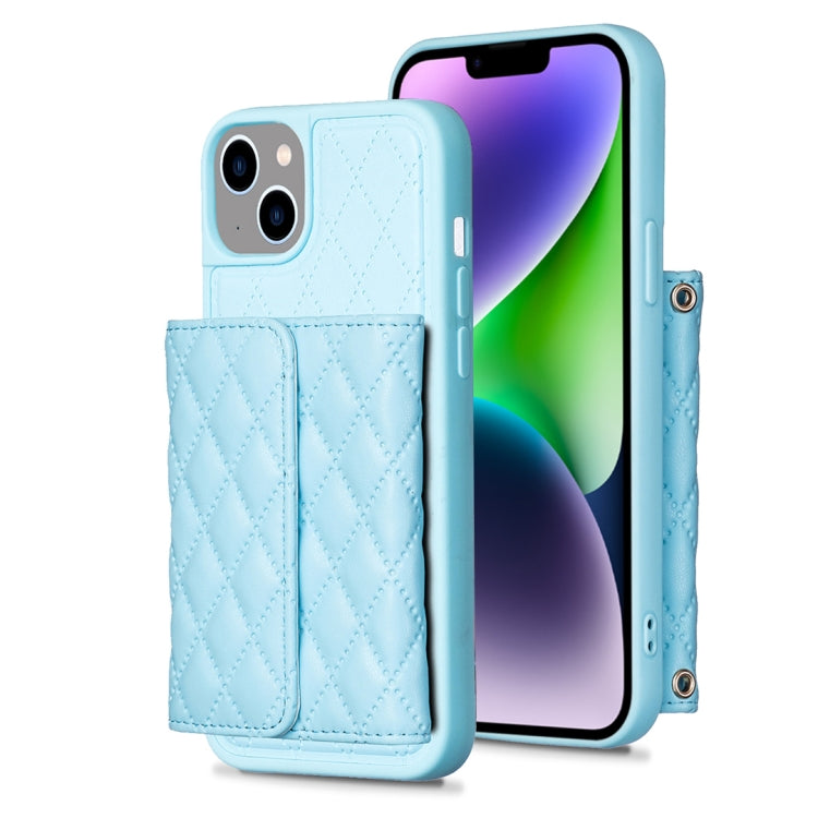 Custodia per telefono in pelle rombica a portafoglio orizzontale, For iPhone 13, For iPhone 13 Pro, For iPhone 13 Pro Max, For iPhone 12 / 12 Pro