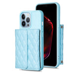 Custodia per telefono in pelle rombica a portafoglio orizzontale, For iPhone 13, For iPhone 13 Pro, For iPhone 13 Pro Max, For iPhone 12 / 12 Pro
