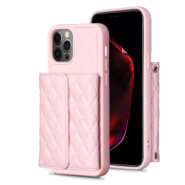 Custodia per telefono in pelle rombica a portafoglio orizzontale, For iPhone 13, For iPhone 13 Pro, For iPhone 13 Pro Max, For iPhone 12 / 12 Pro