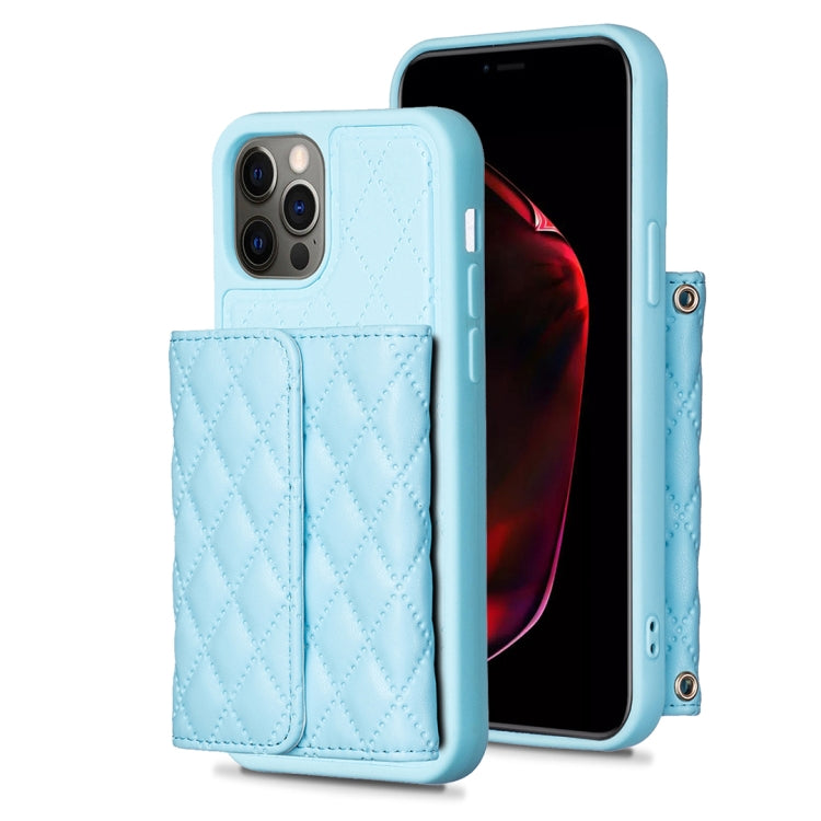 Custodia per telefono in pelle rombica a portafoglio orizzontale, For iPhone 13, For iPhone 13 Pro, For iPhone 13 Pro Max, For iPhone 12 / 12 Pro