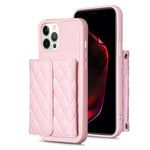 Custodia per telefono in pelle rombica a portafoglio orizzontale, For iPhone 12 Pro Max, For iPhone 11, For iPhone 11 Pro, For iPhone 11 Pro Max