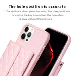 Custodia per telefono in pelle rombica a portafoglio orizzontale, For iPhone 12 Pro Max, For iPhone 11, For iPhone 11 Pro, For iPhone 11 Pro Max