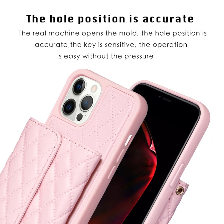 Custodia per telefono in pelle rombica a portafoglio orizzontale, For iPhone 12 Pro Max, For iPhone 11, For iPhone 11 Pro, For iPhone 11 Pro Max