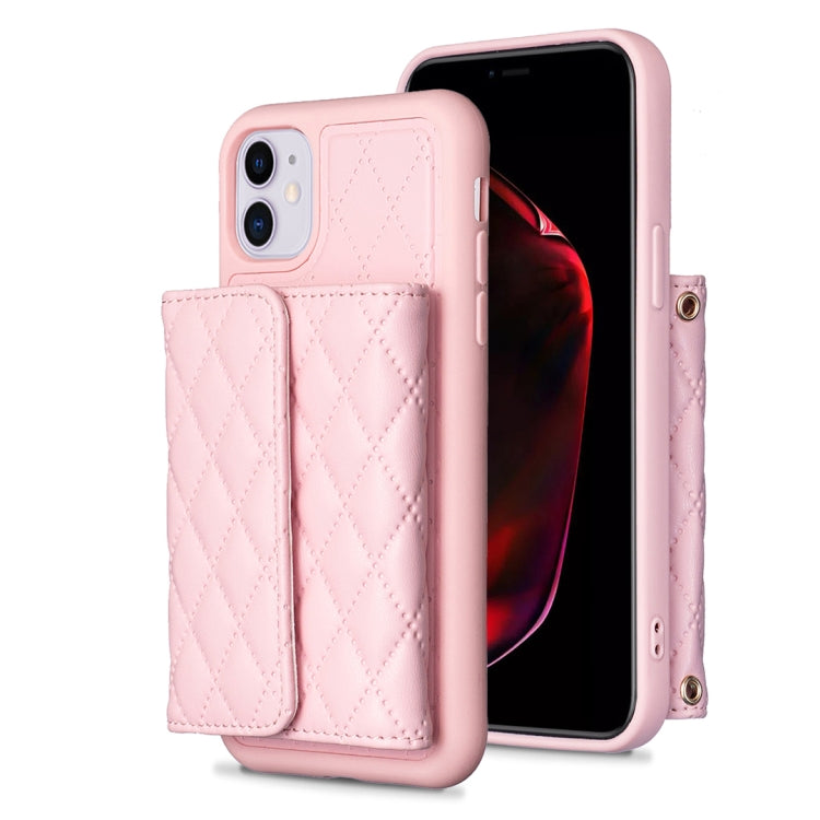 Custodia per telefono in pelle rombica a portafoglio orizzontale, For iPhone 12 Pro Max, For iPhone 11, For iPhone 11 Pro, For iPhone 11 Pro Max