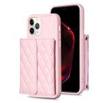 Custodia per telefono in pelle rombica a portafoglio orizzontale, For iPhone 12 Pro Max, For iPhone 11, For iPhone 11 Pro, For iPhone 11 Pro Max