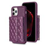 Custodia per telefono in pelle rombica a portafoglio orizzontale, For iPhone 12 Pro Max, For iPhone 11, For iPhone 11 Pro, For iPhone 11 Pro Max