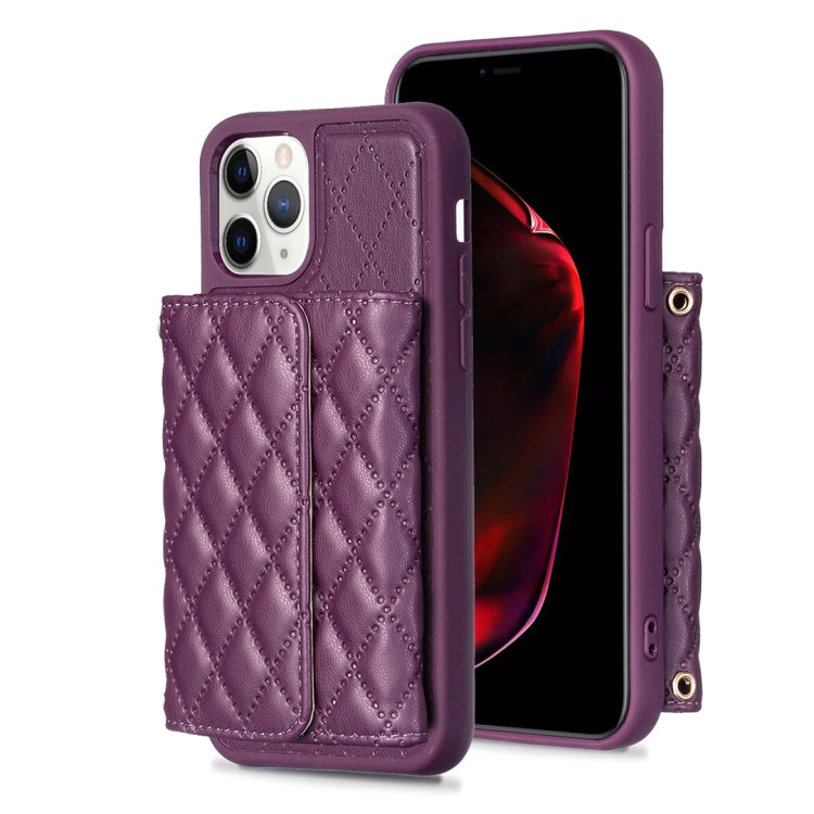 Custodia per telefono in pelle rombica a portafoglio orizzontale, For iPhone 12 Pro Max, For iPhone 11, For iPhone 11 Pro, For iPhone 11 Pro Max