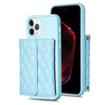 Custodia per telefono in pelle rombica a portafoglio orizzontale, For iPhone 12 Pro Max, For iPhone 11, For iPhone 11 Pro, For iPhone 11 Pro Max