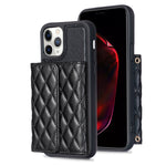 Custodia per telefono in pelle rombica a portafoglio orizzontale, For iPhone 12 Pro Max, For iPhone 11, For iPhone 11 Pro, For iPhone 11 Pro Max