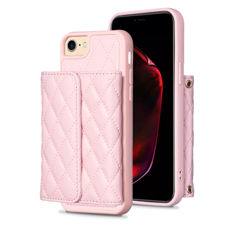 Custodia per telefono in pelle rombica a portafoglio orizzontale, For iPhone X / XS, For iPhone XR, For iPhone XS Max, For iPhone SE 2022 / SE 2020 / 7 / 8