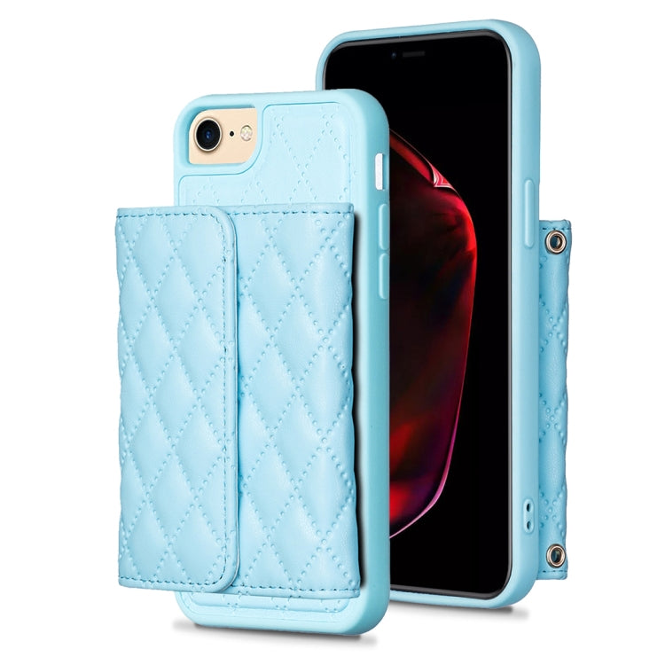 Custodia per telefono in pelle rombica a portafoglio orizzontale, For iPhone X / XS, For iPhone XR, For iPhone XS Max, For iPhone SE 2022 / SE 2020 / 7 / 8