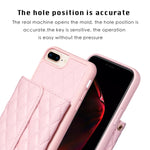 Custodia per telefono in pelle rombica a portafoglio orizzontale, For iPhone 7 Plus / 8 Plus