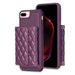 Custodia per telefono in pelle rombica a portafoglio orizzontale, For iPhone 7 Plus / 8 Plus