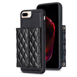 Custodia per telefono in pelle rombica a portafoglio orizzontale, For iPhone 7 Plus / 8 Plus