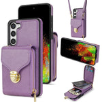 Custodia per telefono a portafoglio con scheda hardware con cerniera, For Samsung Galaxy S23 Ultra 5G, For Samsung Galaxy S23+ 5G, For Samsung Galaxy S23 5G, For Samsung Galaxy S22 Ultra 5G