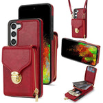 Custodia per telefono a portafoglio con scheda hardware con cerniera, For Samsung Galaxy S23 Ultra 5G, For Samsung Galaxy S23+ 5G, For Samsung Galaxy S23 5G, For Samsung Galaxy S22 Ultra 5G