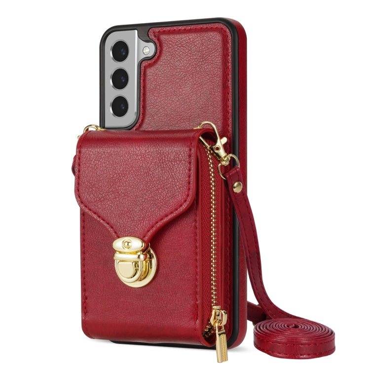 Custodia per telefono a portafoglio con scheda hardware con cerniera, For Samsung Galaxy S22+ 5G, For Samsung Galaxy S22 5G, For Samsung Galaxy S21 FE 5G, For Samsung Galaxy S21+ 5G