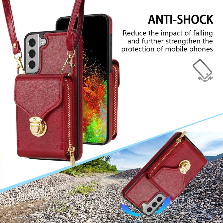 Custodia per telefono a portafoglio con scheda hardware con cerniera, For Samsung Galaxy S22+ 5G, For Samsung Galaxy S22 5G, For Samsung Galaxy S21 FE 5G, For Samsung Galaxy S21+ 5G