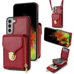 Custodia per telefono a portafoglio con scheda hardware con cerniera, For Samsung Galaxy S22+ 5G, For Samsung Galaxy S22 5G, For Samsung Galaxy S21 FE 5G, For Samsung Galaxy S21+ 5G