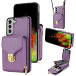 Custodia per telefono a portafoglio con scheda hardware con cerniera, For Samsung Galaxy S22+ 5G, For Samsung Galaxy S22 5G, For Samsung Galaxy S21 FE 5G, For Samsung Galaxy S21+ 5G