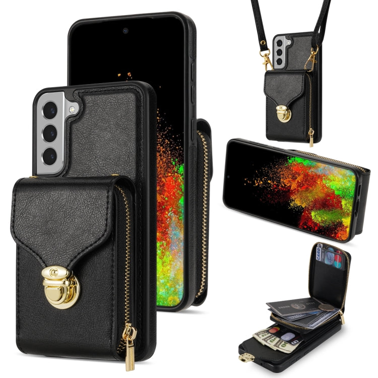 Custodia per telefono a portafoglio con scheda hardware con cerniera, For Samsung Galaxy S22+ 5G, For Samsung Galaxy S22 5G, For Samsung Galaxy S21 FE 5G, For Samsung Galaxy S21+ 5G