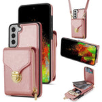 Custodia per telefono a portafoglio con scheda hardware con cerniera, For Samsung Galaxy S21 5G, For Samsung Galaxy S21 Ultra 5G, For Samsung Galaxy S20, For Samsung Galaxy S20+