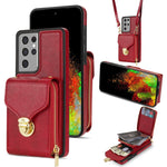 Custodia per telefono a portafoglio con scheda hardware con cerniera, For Samsung Galaxy S21 5G, For Samsung Galaxy S21 Ultra 5G, For Samsung Galaxy S20, For Samsung Galaxy S20+