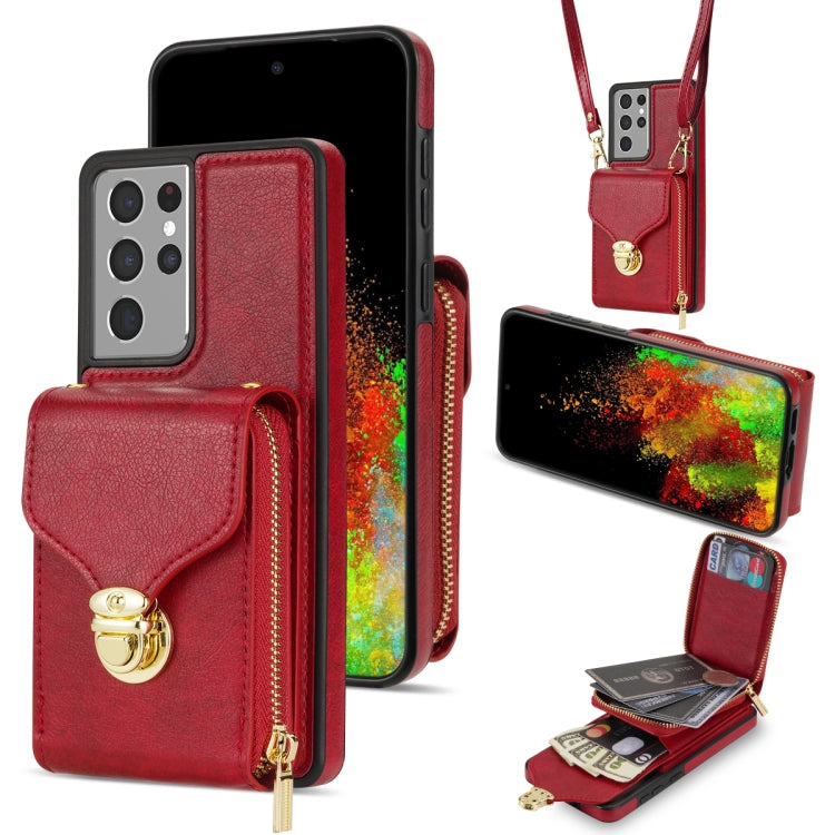 Custodia per telefono a portafoglio con scheda hardware con cerniera, For Samsung Galaxy S21 5G, For Samsung Galaxy S21 Ultra 5G, For Samsung Galaxy S20, For Samsung Galaxy S20+