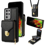 Custodia per telefono a portafoglio con scheda hardware con cerniera, For Samsung Galaxy S21 5G, For Samsung Galaxy S21 Ultra 5G, For Samsung Galaxy S20, For Samsung Galaxy S20+