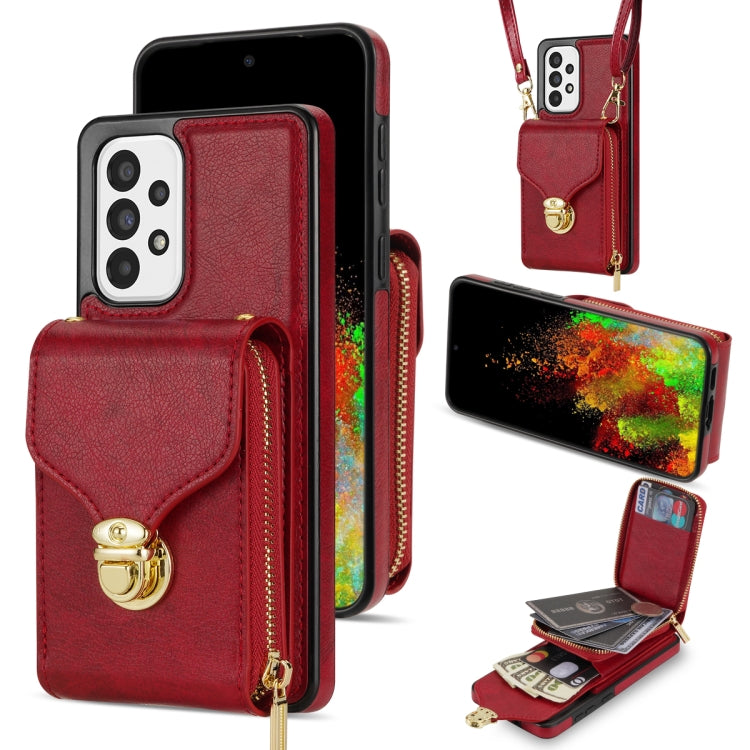 Custodia per telefono a portafoglio con scheda hardware con cerniera, For Samsung Galaxy A14 5G / 4G, For Samsung Galaxy A53 5G, For Samsung Galaxy A52 5G / 4G, For Samsung Galaxy A13 5G / 4G