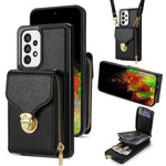 Custodia per telefono a portafoglio con scheda hardware con cerniera, For Samsung Galaxy A14 5G / 4G, For Samsung Galaxy A53 5G, For Samsung Galaxy A52 5G / 4G, For Samsung Galaxy A13 5G / 4G