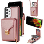 Custodia per telefono a portafoglio con scheda hardware con cerniera, For Samsung Galaxy A14 5G / 4G, For Samsung Galaxy A53 5G, For Samsung Galaxy A52 5G / 4G, For Samsung Galaxy A13 5G / 4G