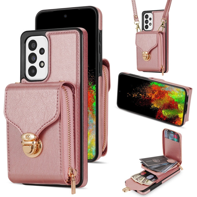 Custodia per telefono a portafoglio con scheda hardware con cerniera, For Samsung Galaxy A14 5G / 4G, For Samsung Galaxy A53 5G, For Samsung Galaxy A52 5G / 4G, For Samsung Galaxy A13 5G / 4G