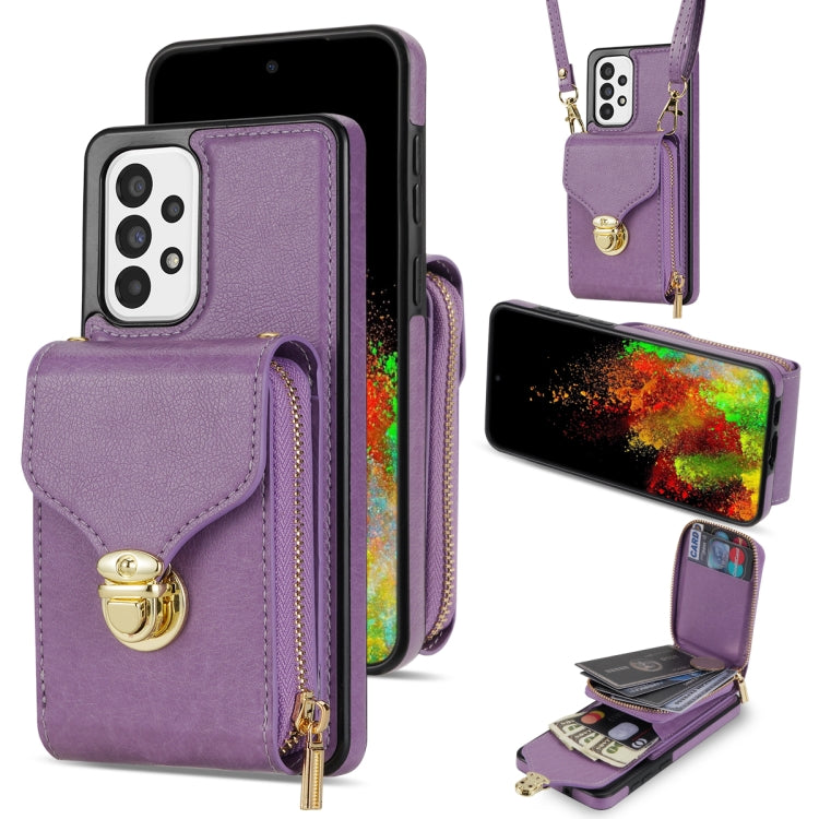 Custodia per telefono a portafoglio con scheda hardware con cerniera, For Samsung Galaxy A14 5G / 4G, For Samsung Galaxy A53 5G, For Samsung Galaxy A52 5G / 4G, For Samsung Galaxy A13 5G / 4G