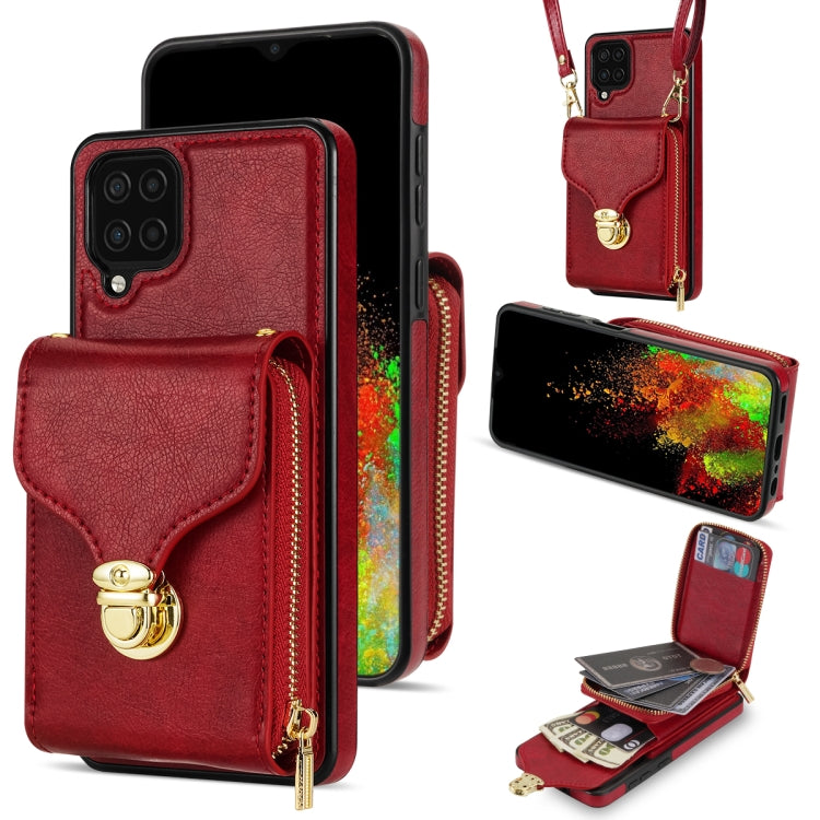 Custodia per telefono a portafoglio con scheda hardware con cerniera, For Samsung Galaxy A12 5G