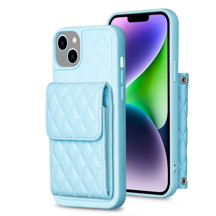 Custodia per telefono in pelle rombica a portafoglio verticale, For iPhone 14, For iPhone 14 Plus, For iPhone 14 Pro, For iPhone 14 Pro Max