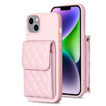 Custodia per telefono in pelle rombica a portafoglio verticale, For iPhone 14, For iPhone 14 Plus, For iPhone 14 Pro, For iPhone 14 Pro Max