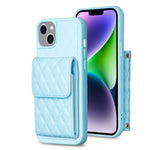 Custodia per telefono in pelle rombica a portafoglio verticale, For iPhone 14, For iPhone 14 Plus, For iPhone 14 Pro, For iPhone 14 Pro Max