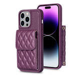 Custodia per telefono in pelle rombica a portafoglio verticale, For iPhone 14, For iPhone 14 Plus, For iPhone 14 Pro, For iPhone 14 Pro Max