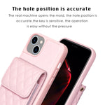 Custodia per telefono in pelle rombica a portafoglio verticale, For iPhone 13, For iPhone 13 Pro, For iPhone 13 Pro Max, For iPhone 12 / 12 Pro