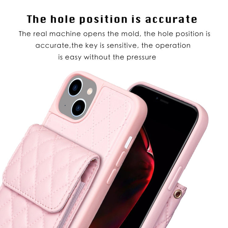 Custodia per telefono in pelle rombica a portafoglio verticale, For iPhone 13, For iPhone 13 Pro, For iPhone 13 Pro Max, For iPhone 12 / 12 Pro