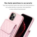 Custodia per telefono in pelle rombica a portafoglio verticale, For iPhone 12 Pro Max, For iPhone 11, For iPhone 11 Pro, For iPhone 11 Pro Max