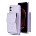 Custodia per telefono in pelle rombica a portafoglio verticale, For iPhone 12 Pro Max, For iPhone 11, For iPhone 11 Pro, For iPhone 11 Pro Max