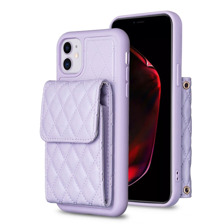 Custodia per telefono in pelle rombica a portafoglio verticale, For iPhone 12 Pro Max, For iPhone 11, For iPhone 11 Pro, For iPhone 11 Pro Max